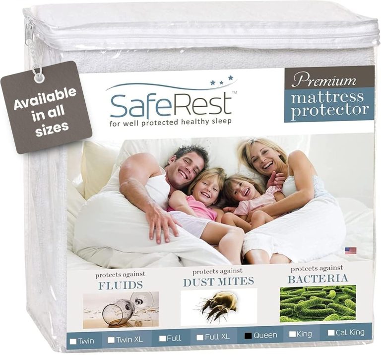 saferest waterproof queen size mattress protector