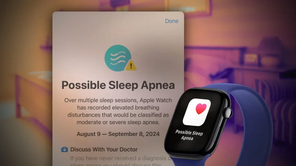 sleep apnea apple watch sleeping zones