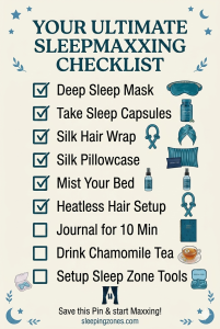 Home sleepmaxxing checklist for better energy & recovery