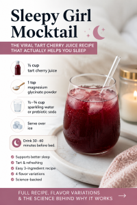 Home sleepy girl mocktail the viral tart cherry juice recipe that actually helps you sleep
