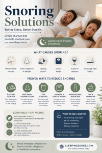 Home snoring solutions infographic