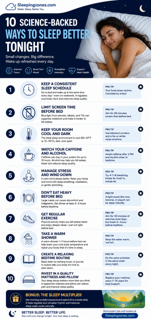 10 Science-Backed Ways to Sleep Better Tonight science backed ways to sleep better tonight sleeping zones