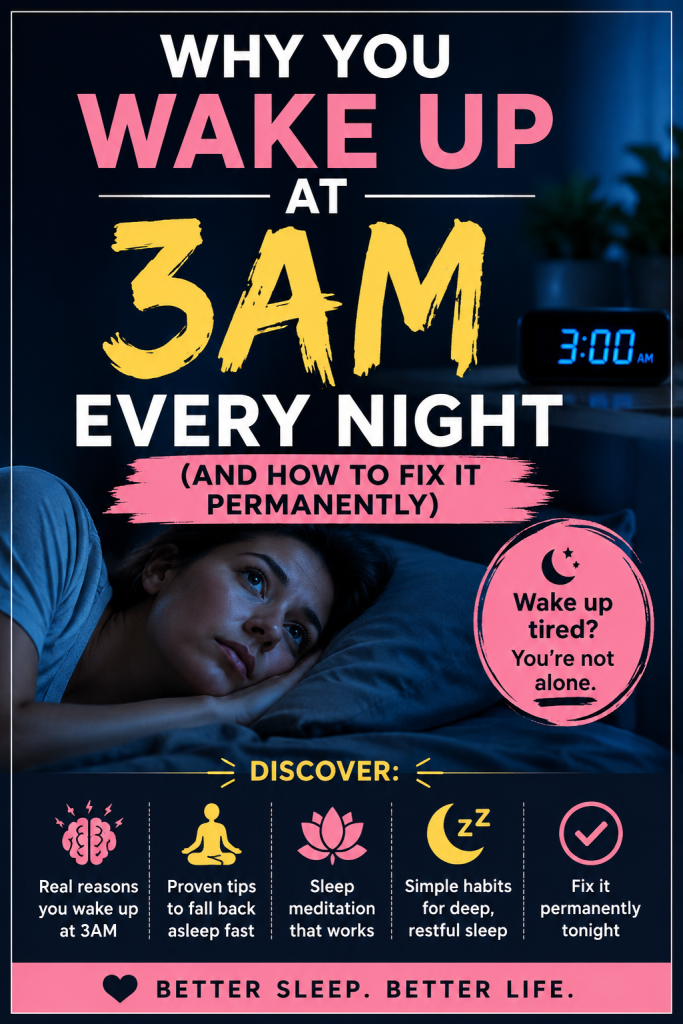 Why You Wake Up at 3AM Every Night (And How to Fix It Permanently) why you wake up at 3am every night